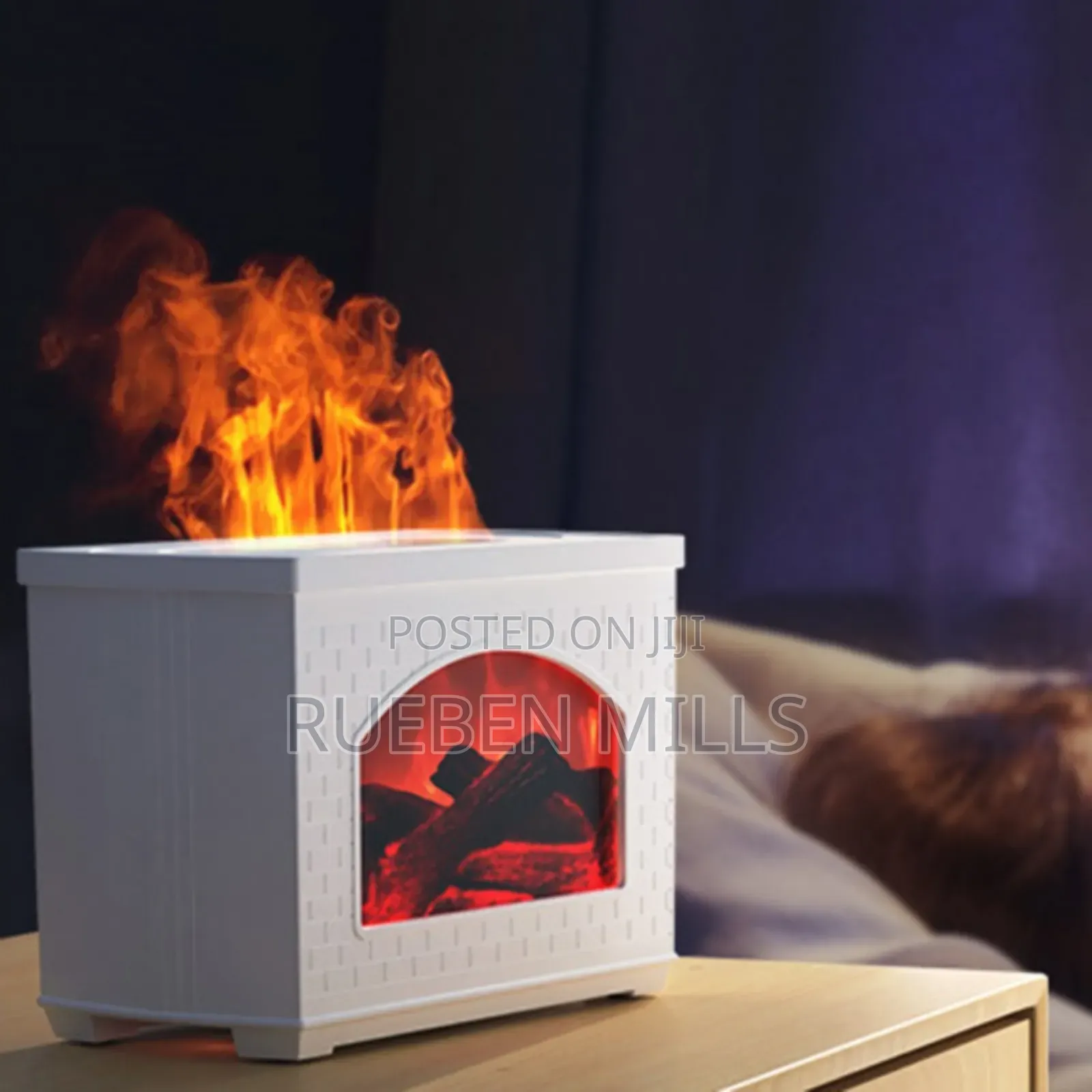 White 270ml Big Size Madel 915 Essential Oil Fireplace Flame Diffuser
