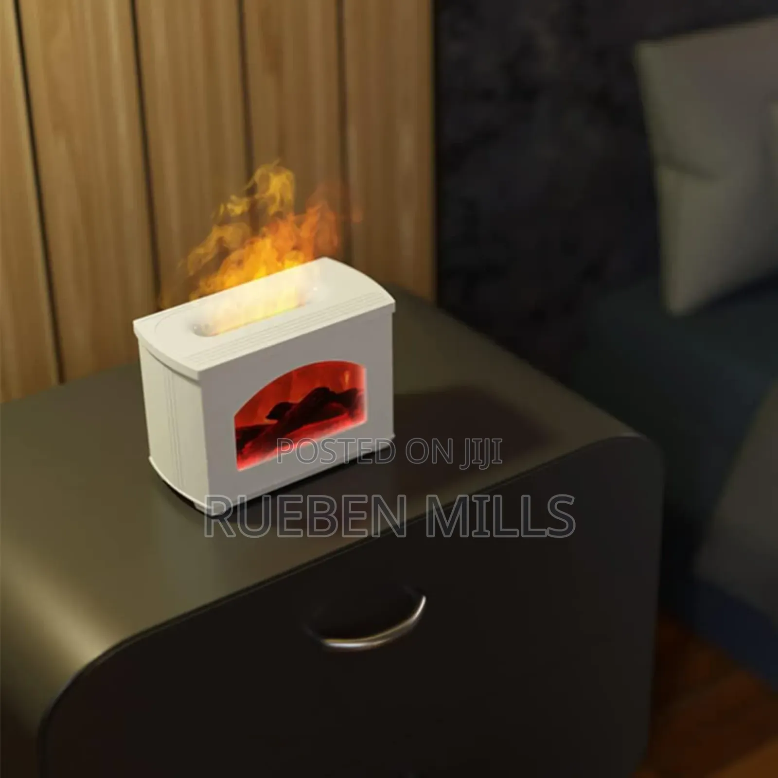 White 270ml Big Size Madel 915 Essential Oil Fireplace Flame Diffuser