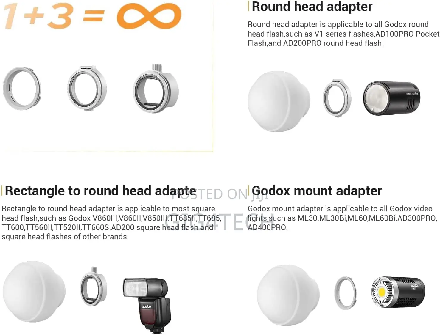 Godox Diffusion Dome Kit Ml-Cd15 for V1 Ad200 Ad400pro Ml60