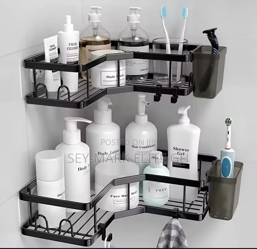 2 in 1 Bathroom Corner Rack