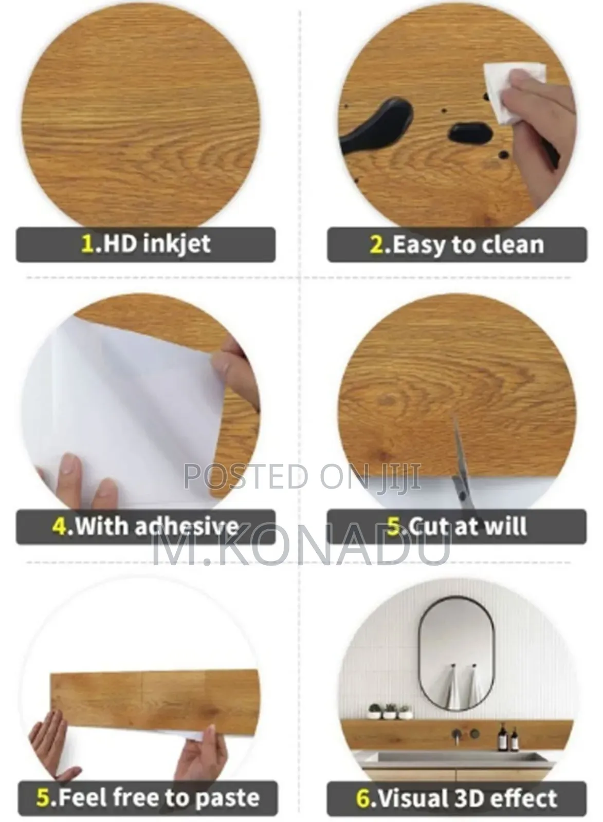 PVC Tiles ,Waterproflooring Self-Adhesive Tile