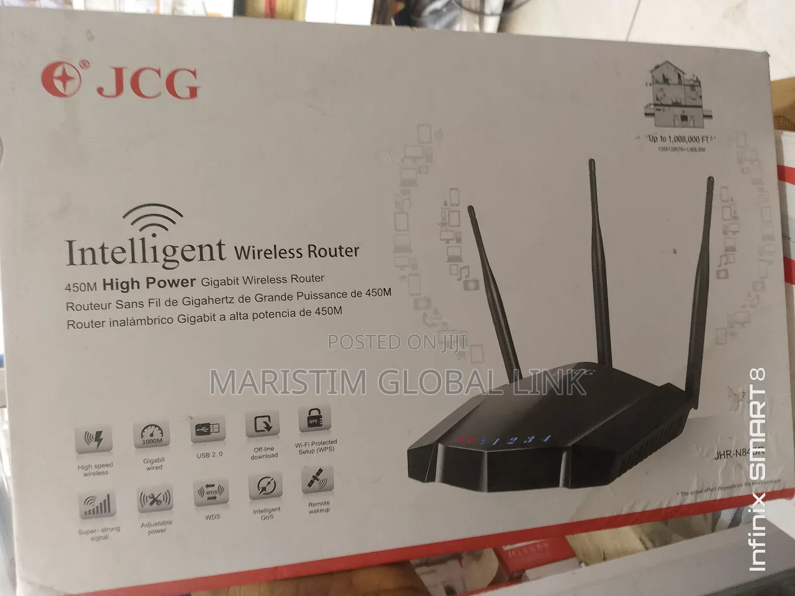 JCG Intelligent Wireless Router 450m (Router Extender)