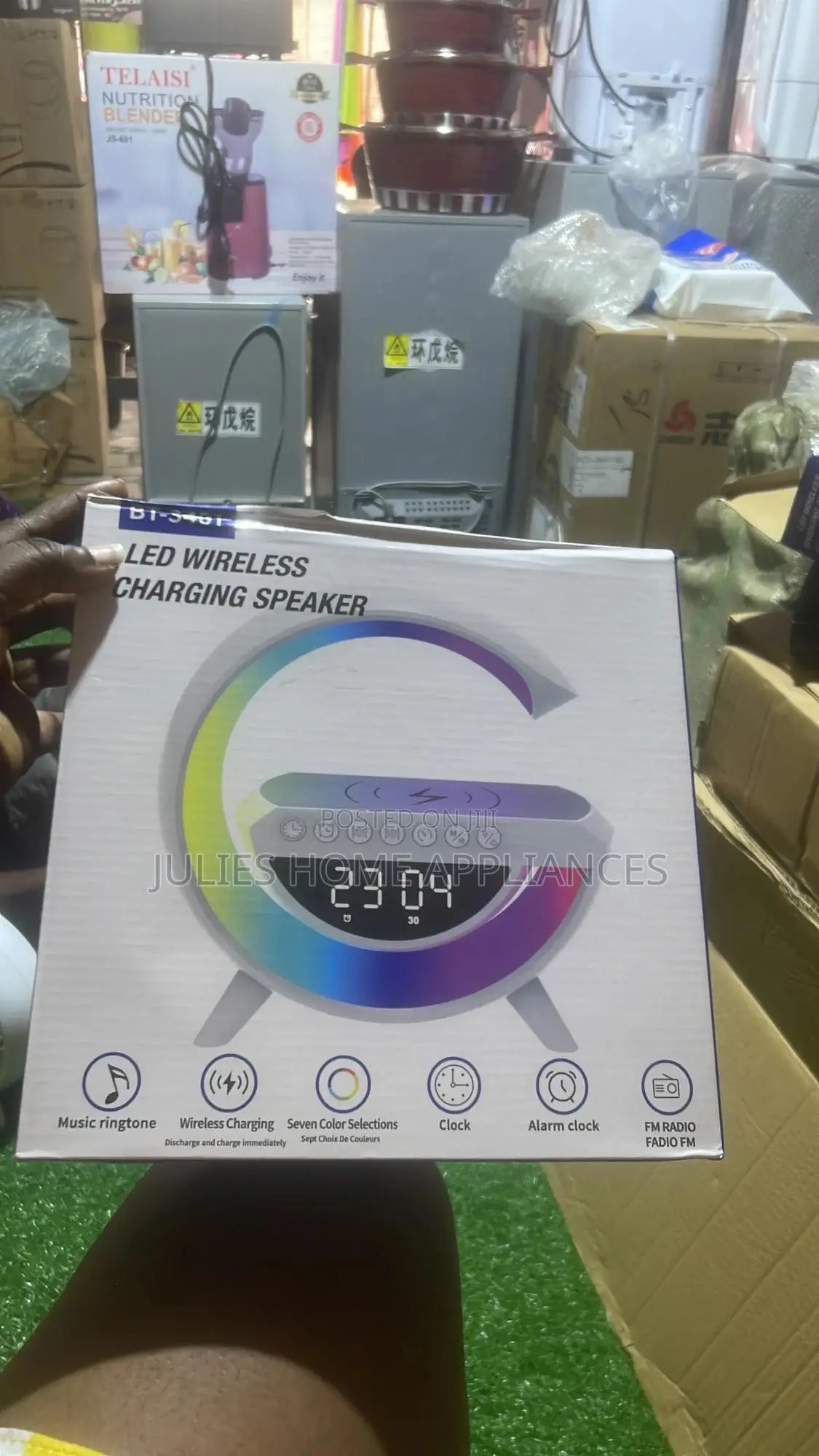 Charge Your Phone With Led Light Bluetooth and Radio Speaker