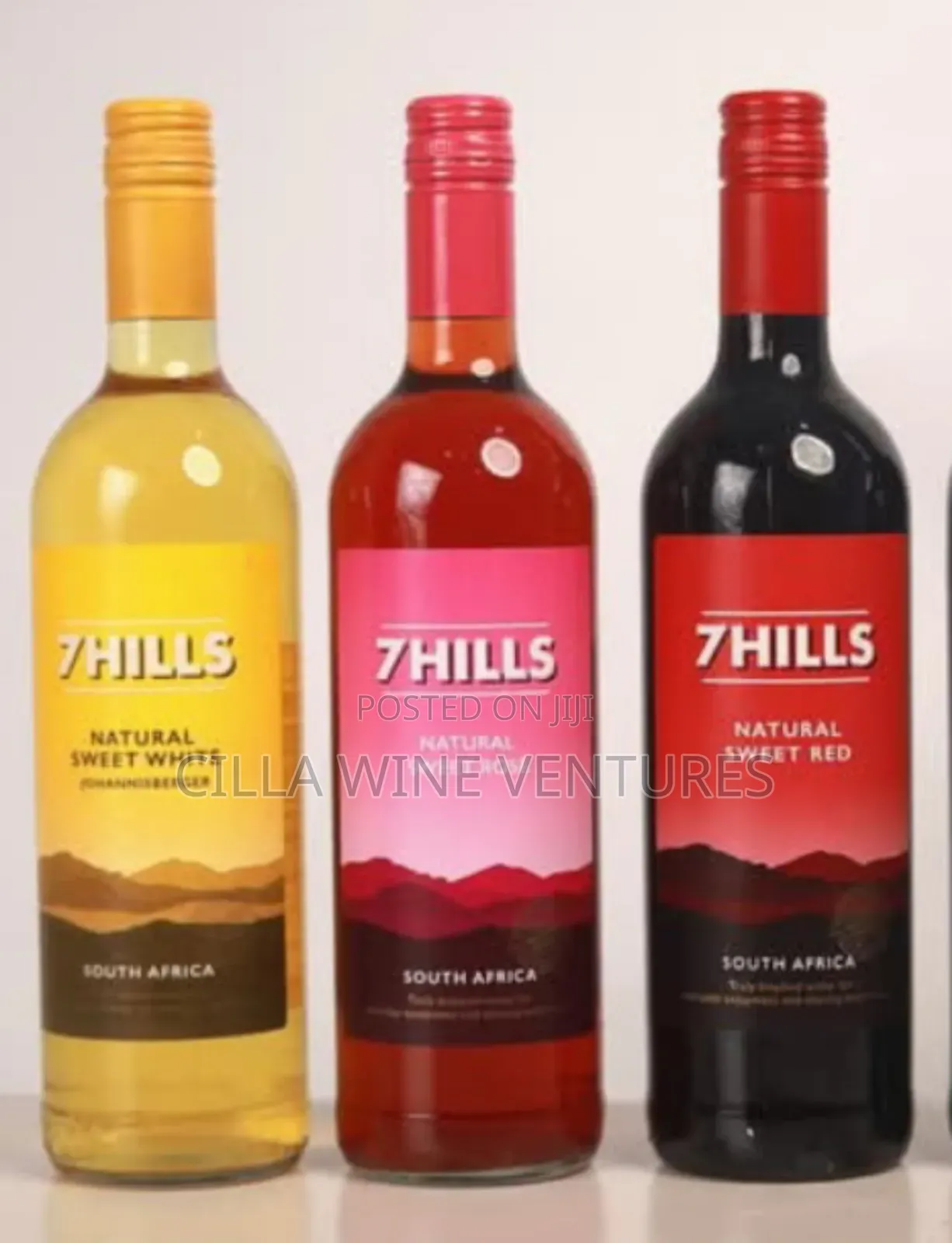 7hills Natural Sweet Red,White and Pink Wine