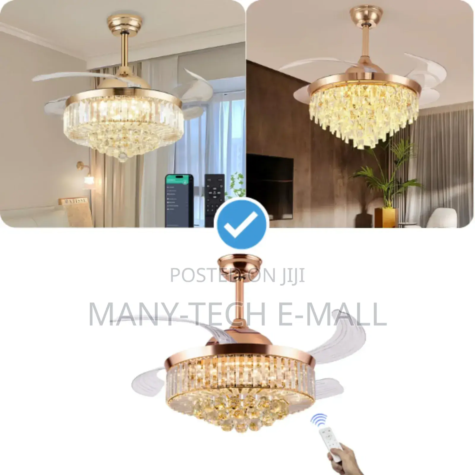 Fan With Light (Crystal Body)