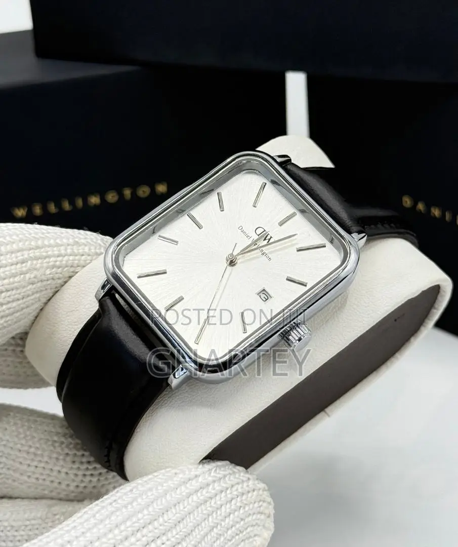 Daniel Wellington Rectangular Case Dial Leather Watch