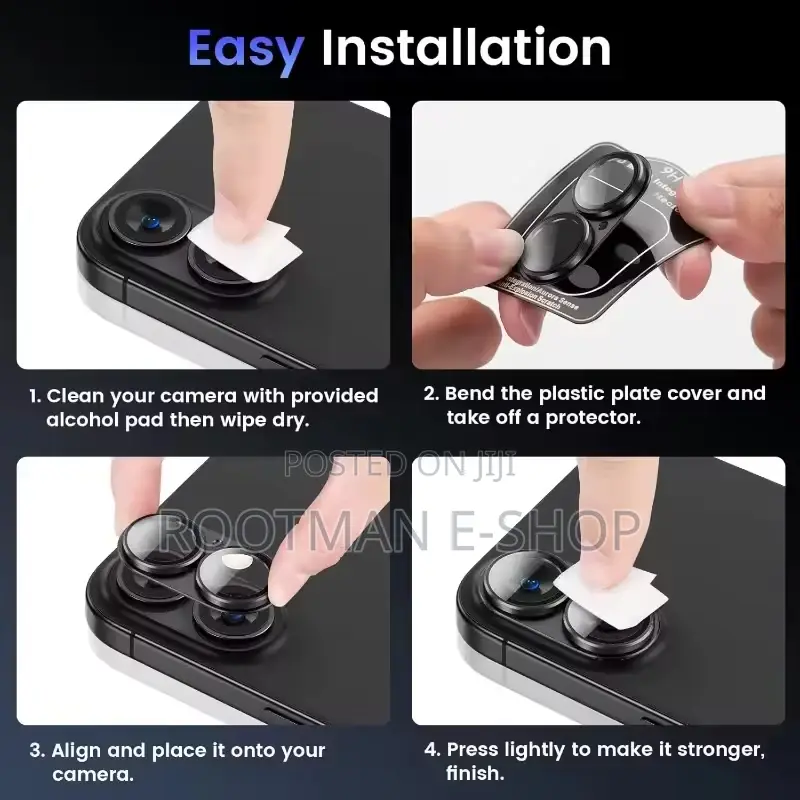 Metal Camera Protector, Glass Back Lens for iPhone 17 Pro and Pro Max