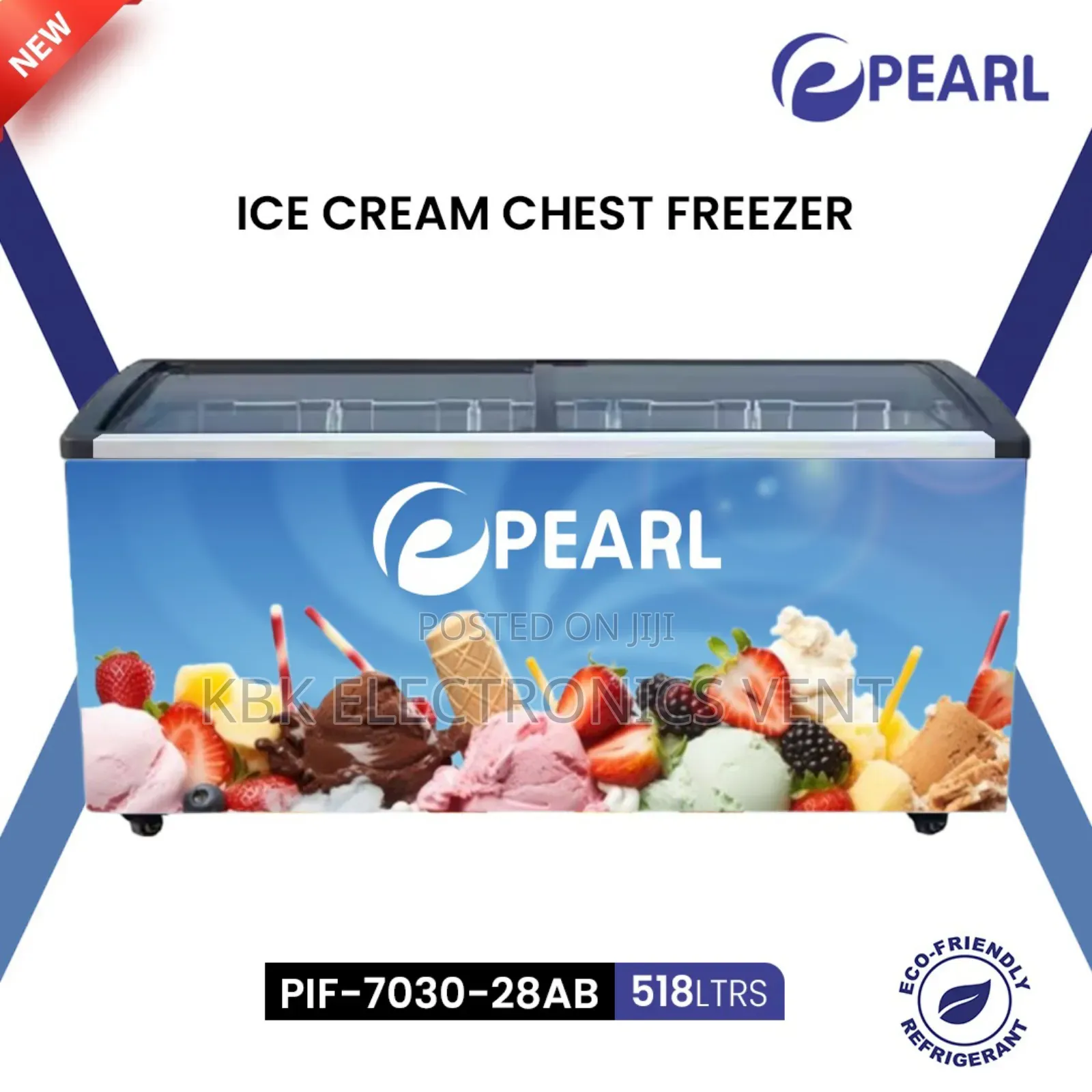 Pearl 518ltr Showcase Display Freezer