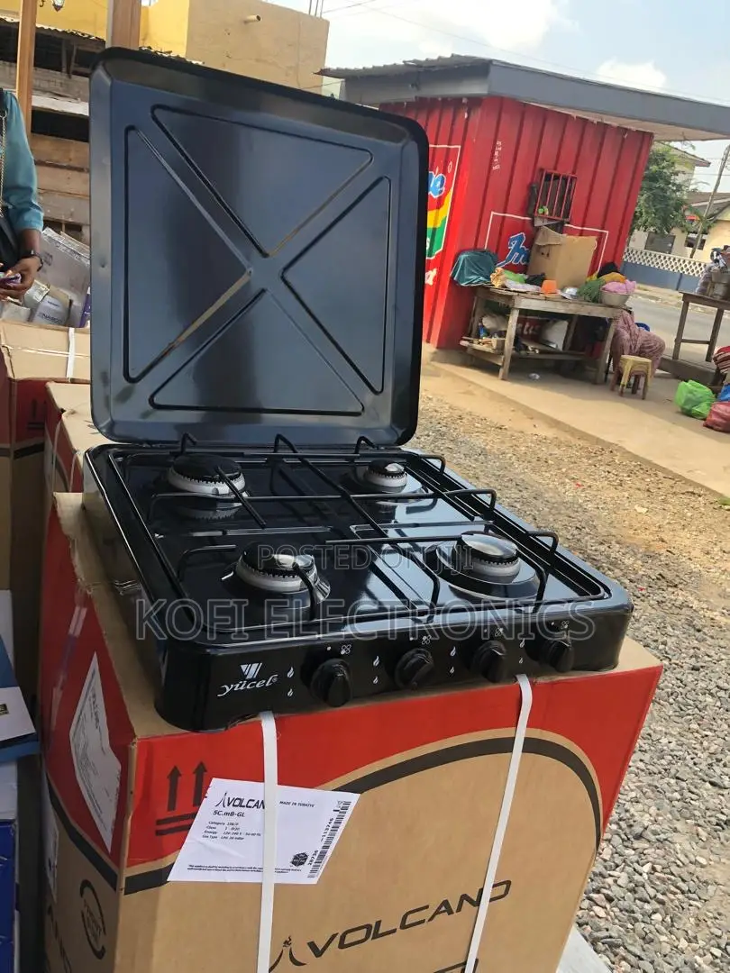 Premium 4-Burner Gas Stove Sleek Design, Powerful Flame!