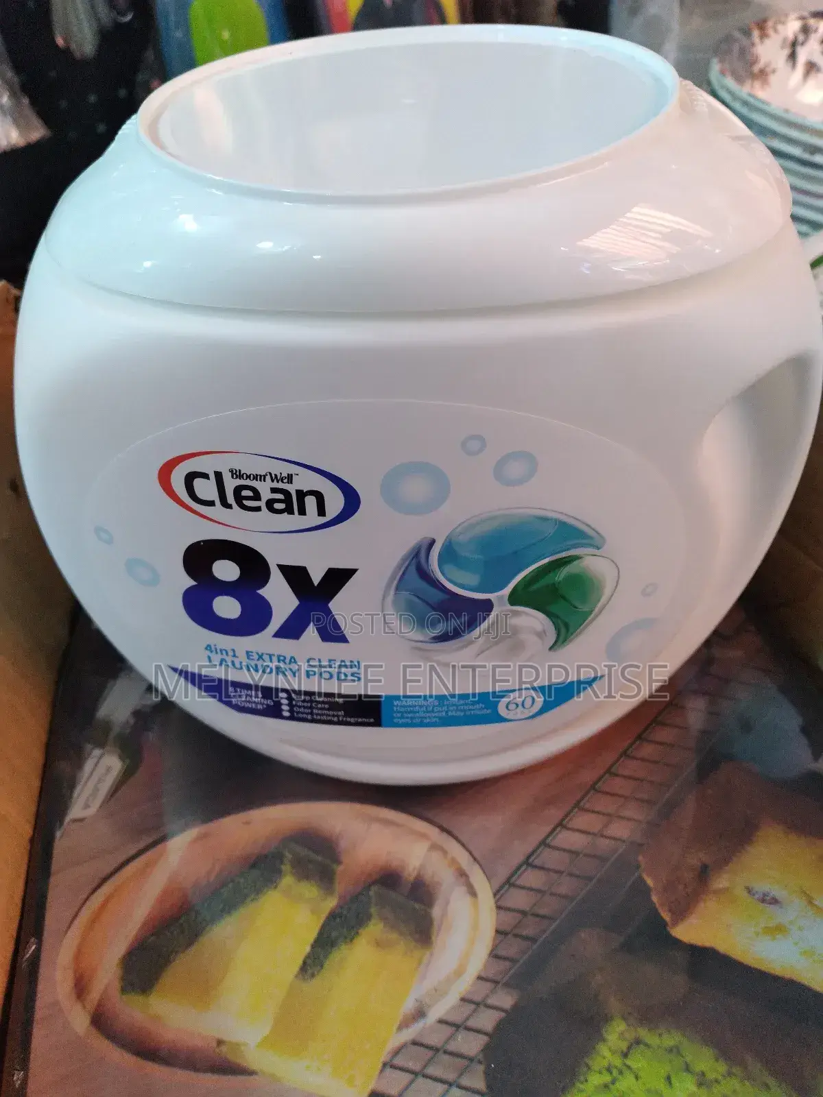 4 In1 Laundry Pods. Detergents,Stain Remover,Fabric Softener,Brightene
