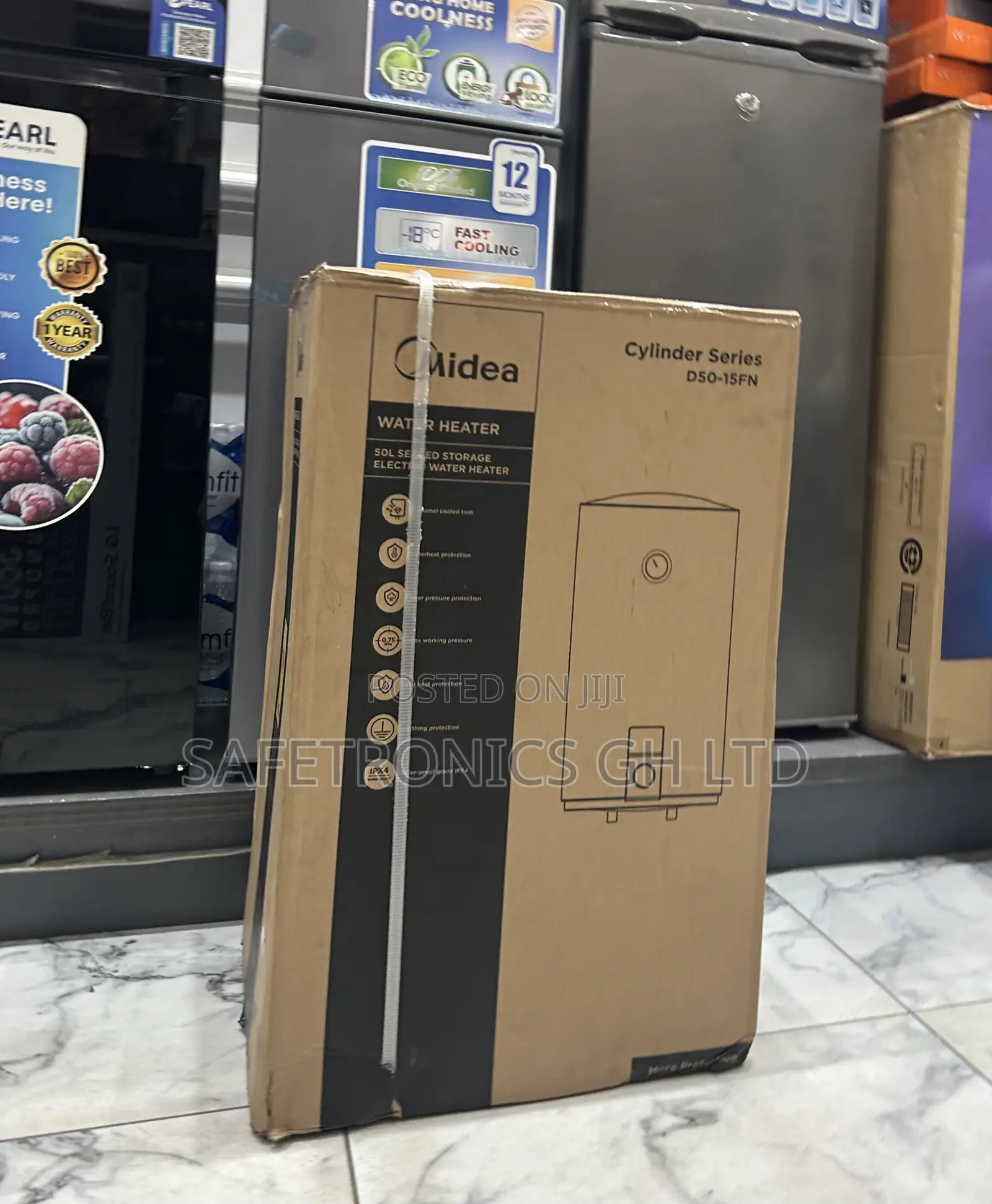 Bag Away Electric White Midea 50 Liters Water Heater