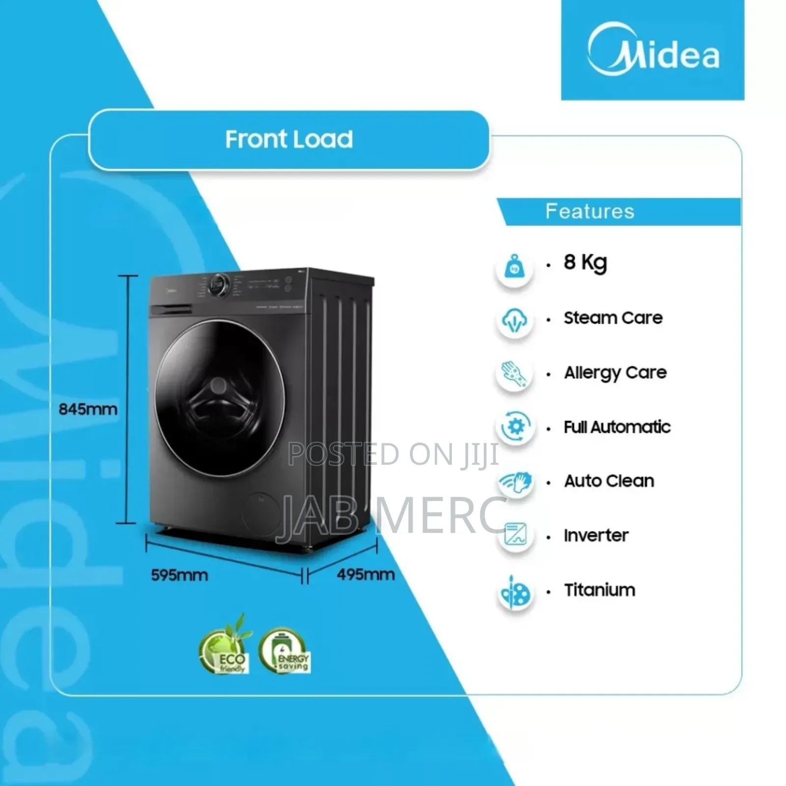 Black Friday Midea Front Load 8kg Washing Machine