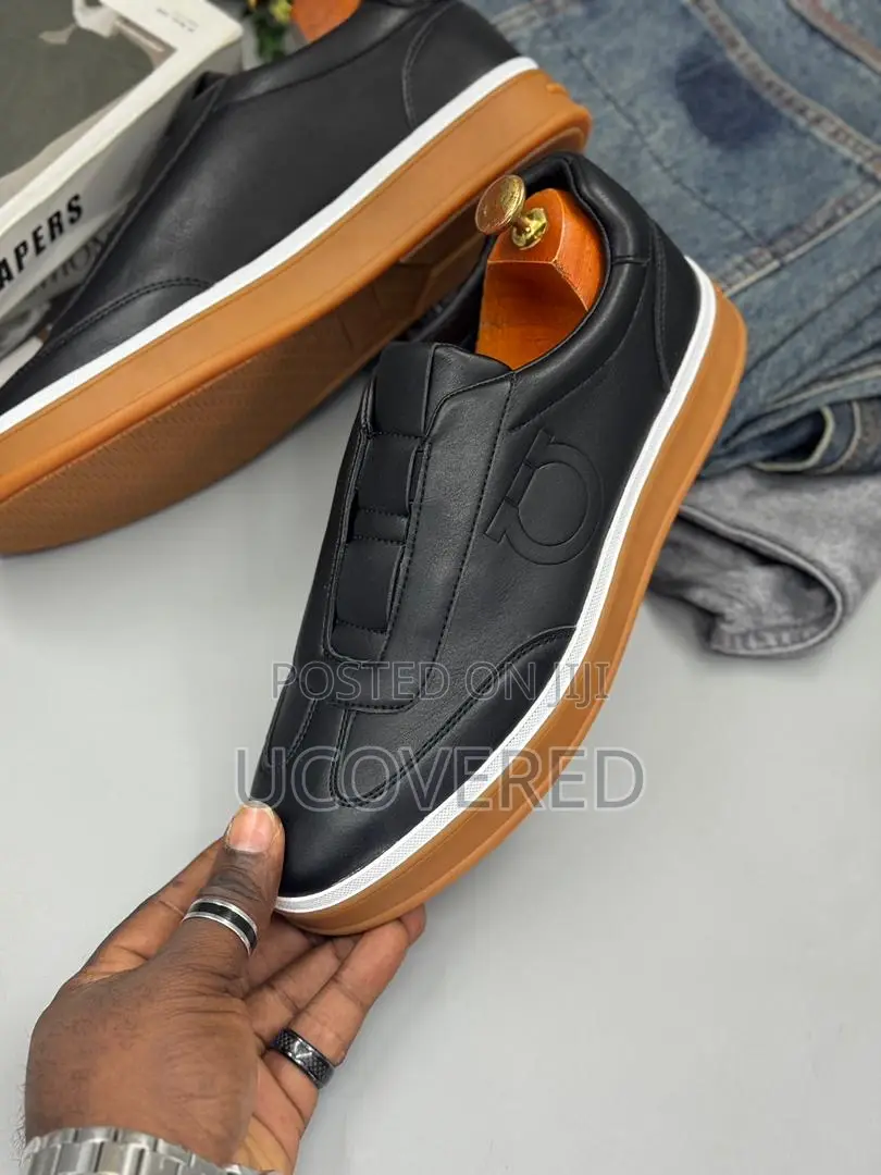 Ferragamo High Quality Leather Men’S Sneakers