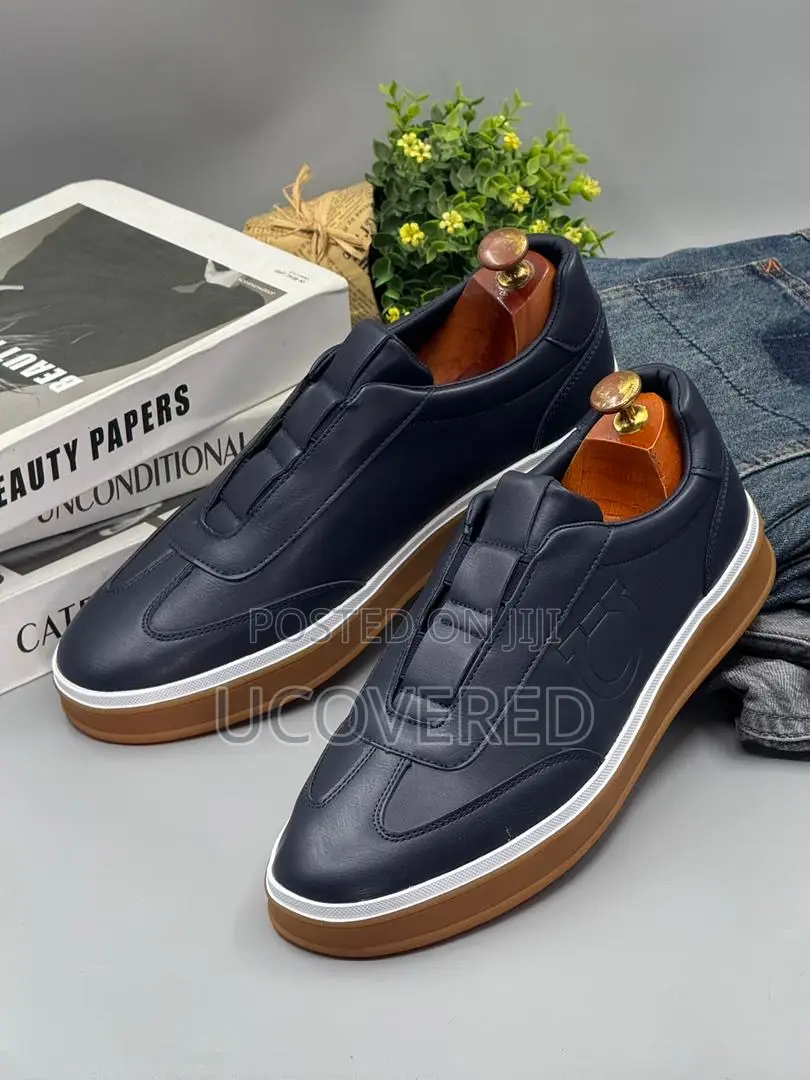 Ferragamo High Quality Leather Men’S Sneakers
