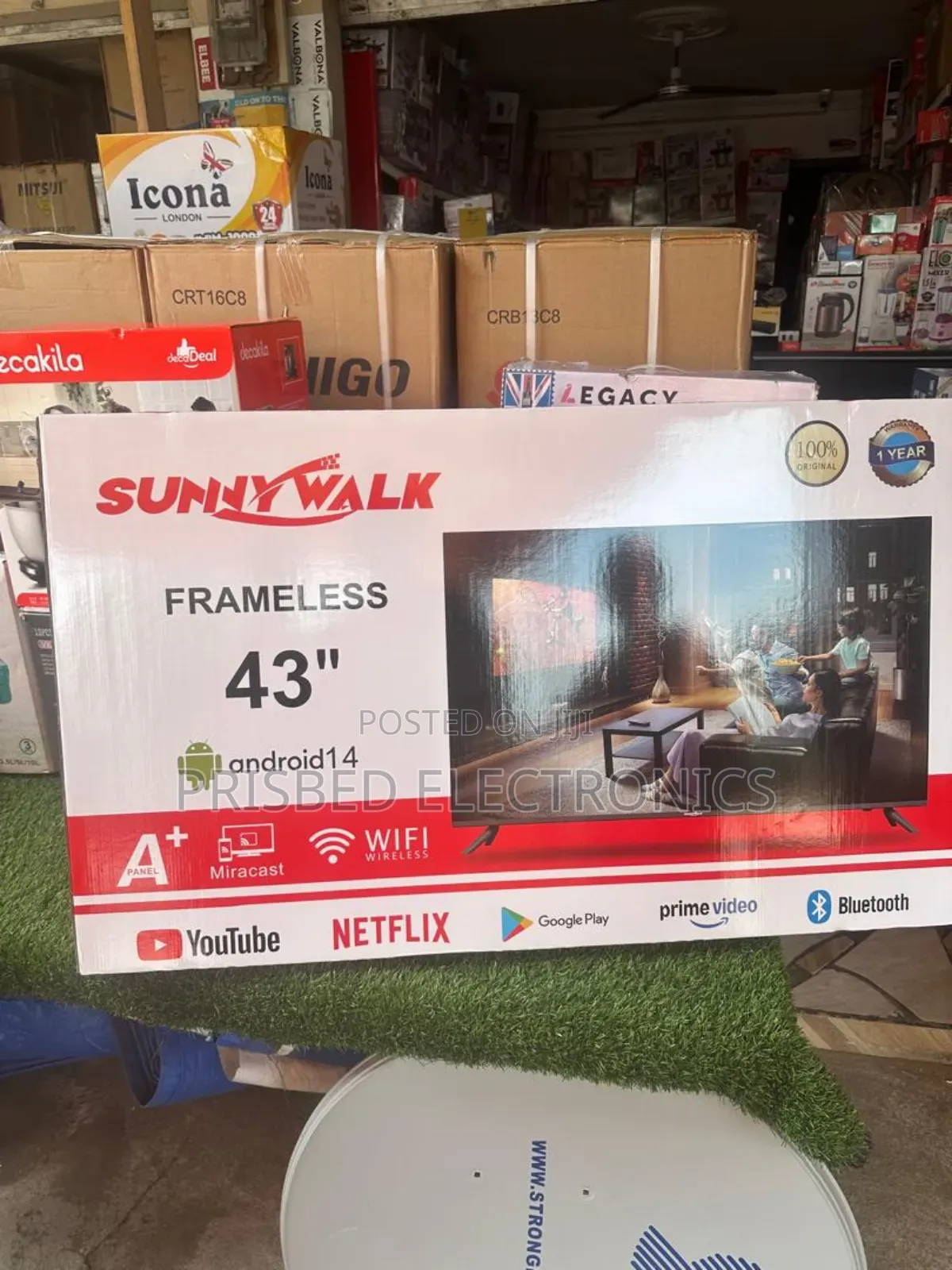 Sunnywalk 43" Smart Android Tv With Netflix