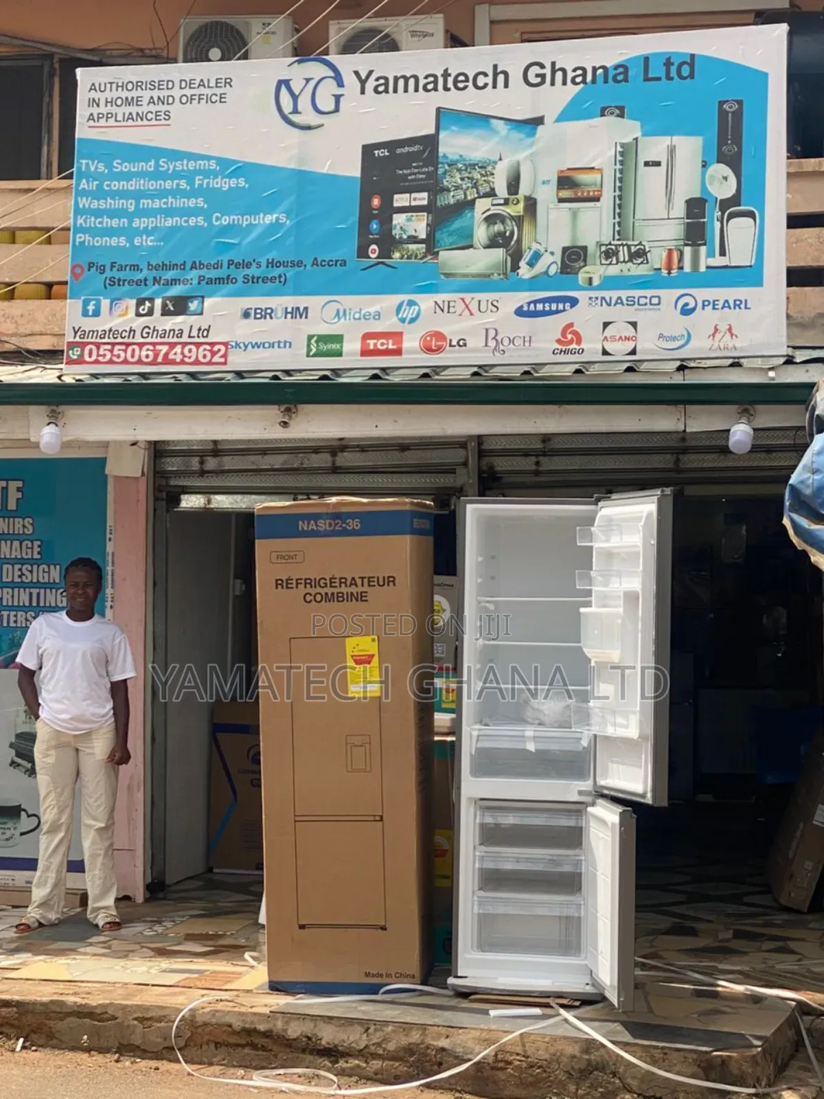 Energy Saving 3 Stars Nasco 268 Litre Fridge With Water Dispenser