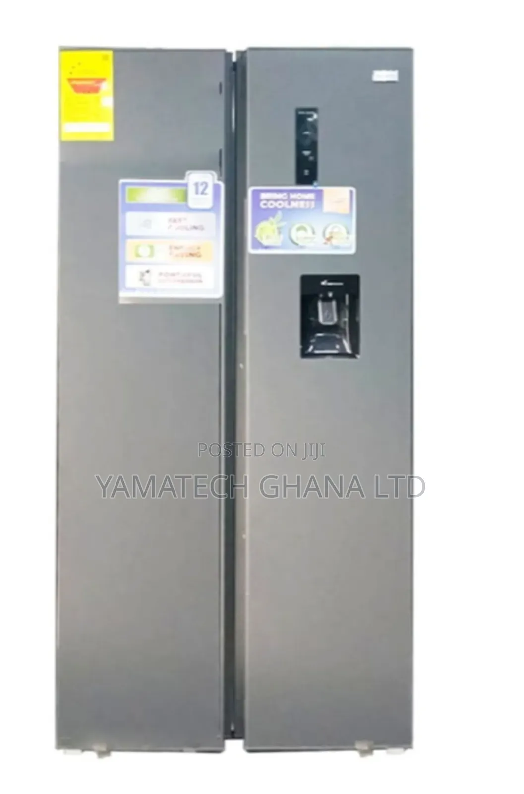 Energy Saving 3 Stars Nasco 542l Side By Side Fridge With Dispenser