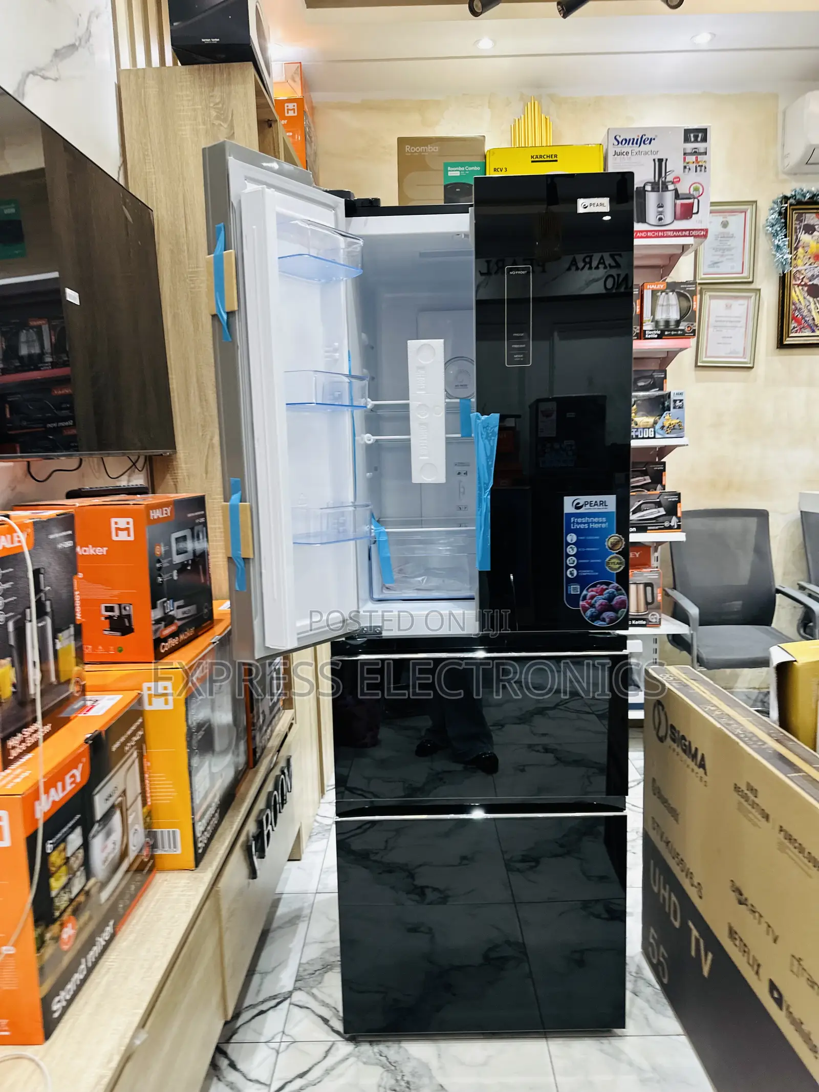 No.1 Quality Pearl Fridge Black Mirror French Door Pf-441