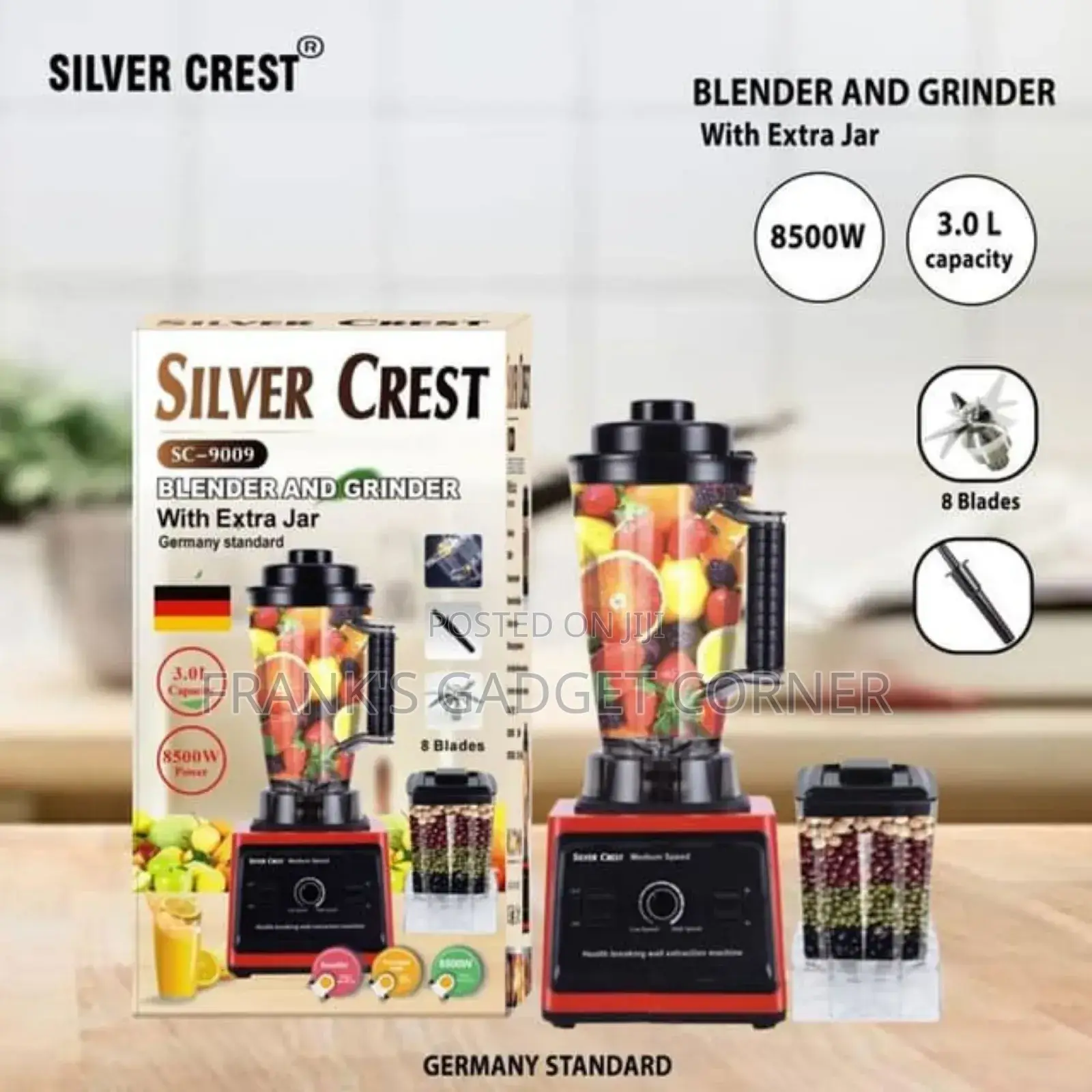 Silver Crest Blender and Grinder With Extra Jar