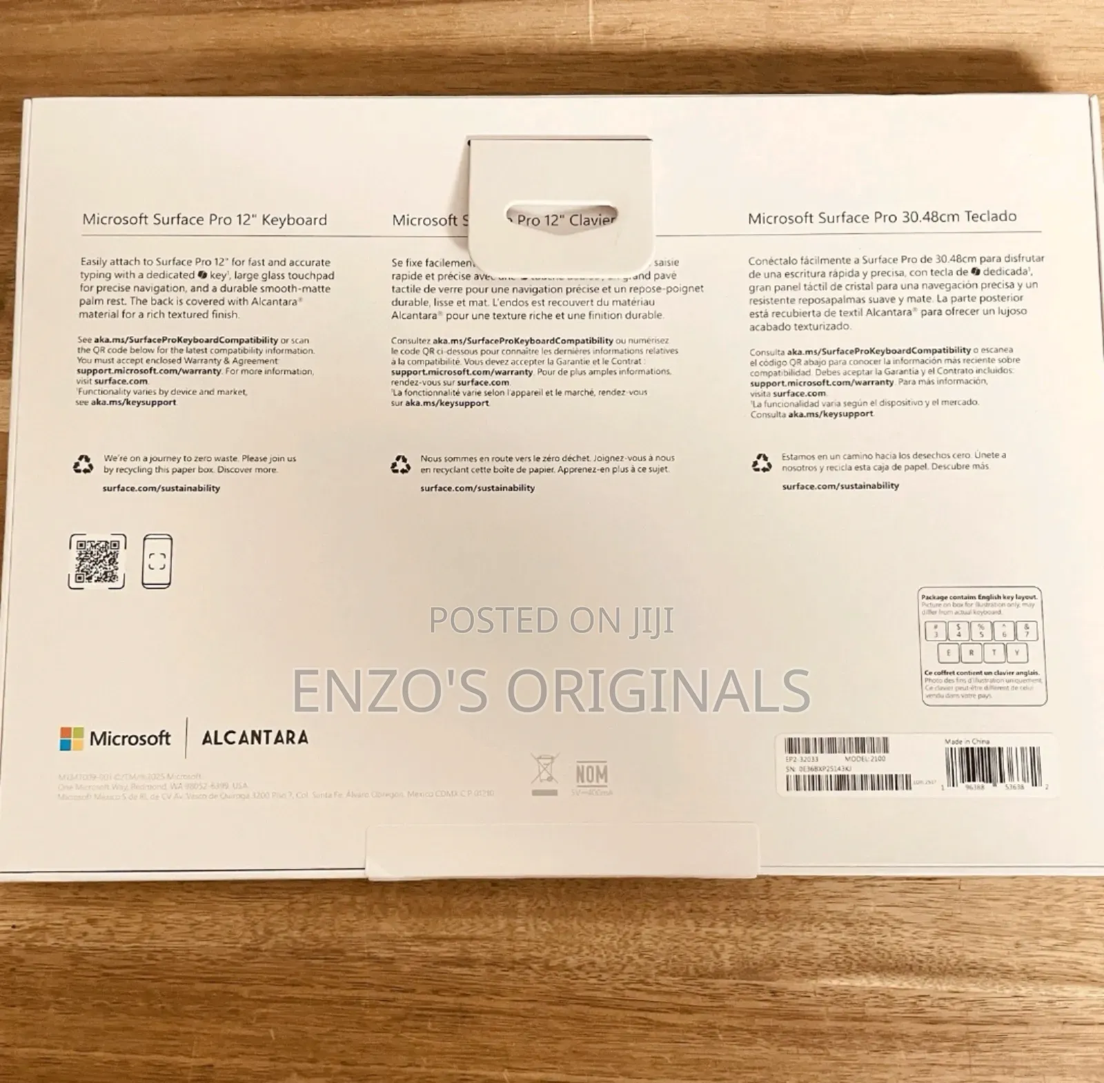 Microsoft Surface Pro 12 Keyboard Black Sealed New Certified Original