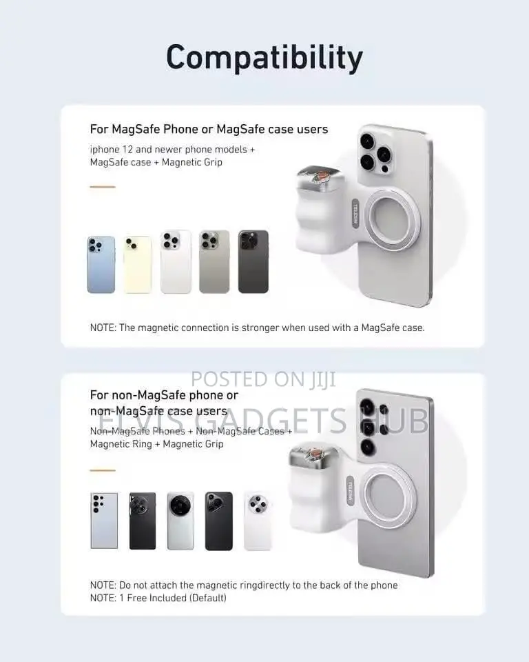 Telesin Magnetic Phone Camera Grip for iPhone/Android Fun Shot