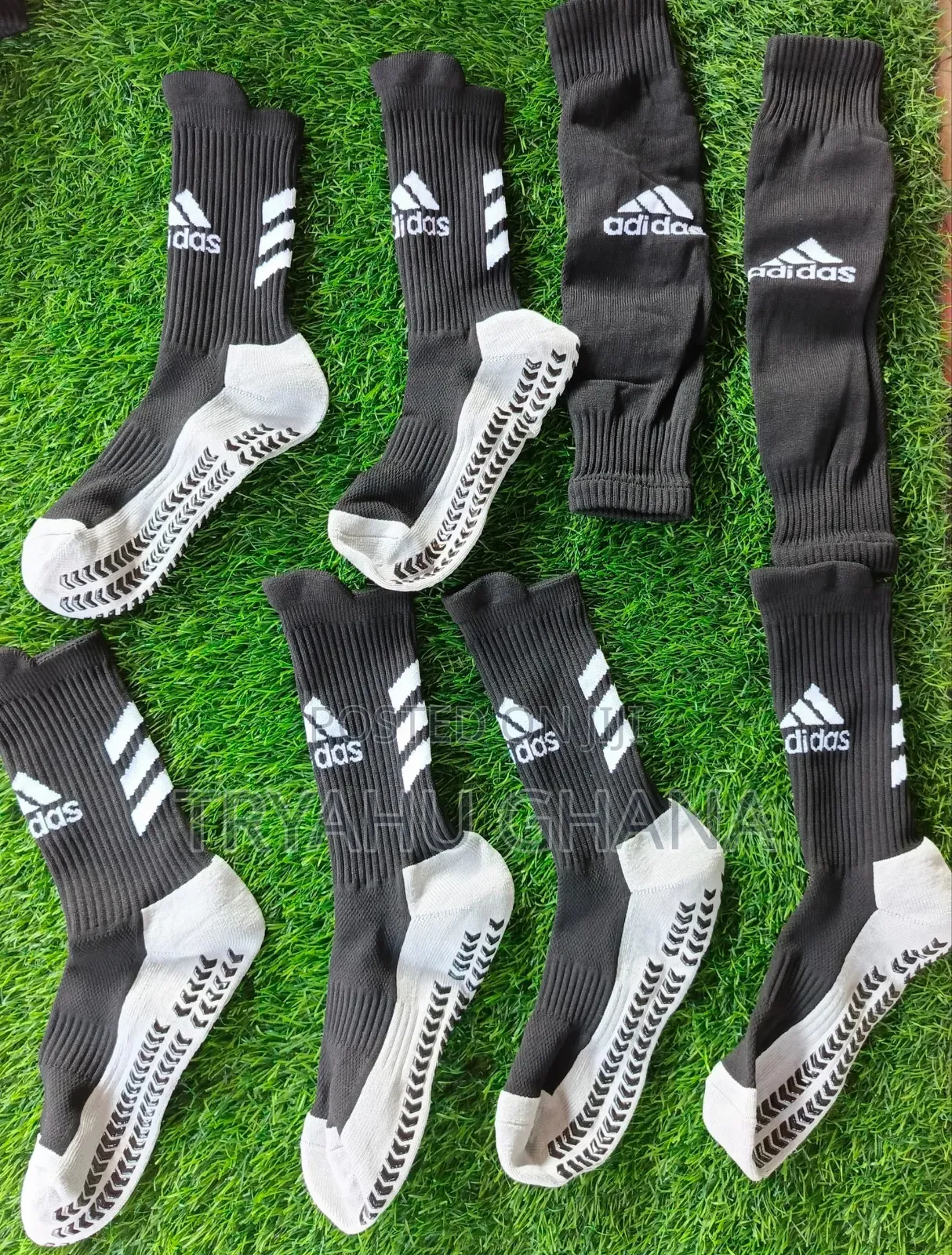 Authentic Adidas Football Players' Socks And Holes