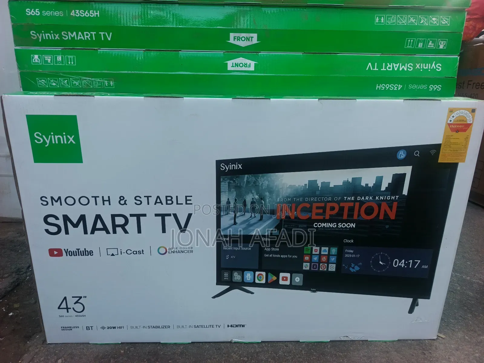 Syinix 43inch Full Hd Smart Tv With Google Assistant