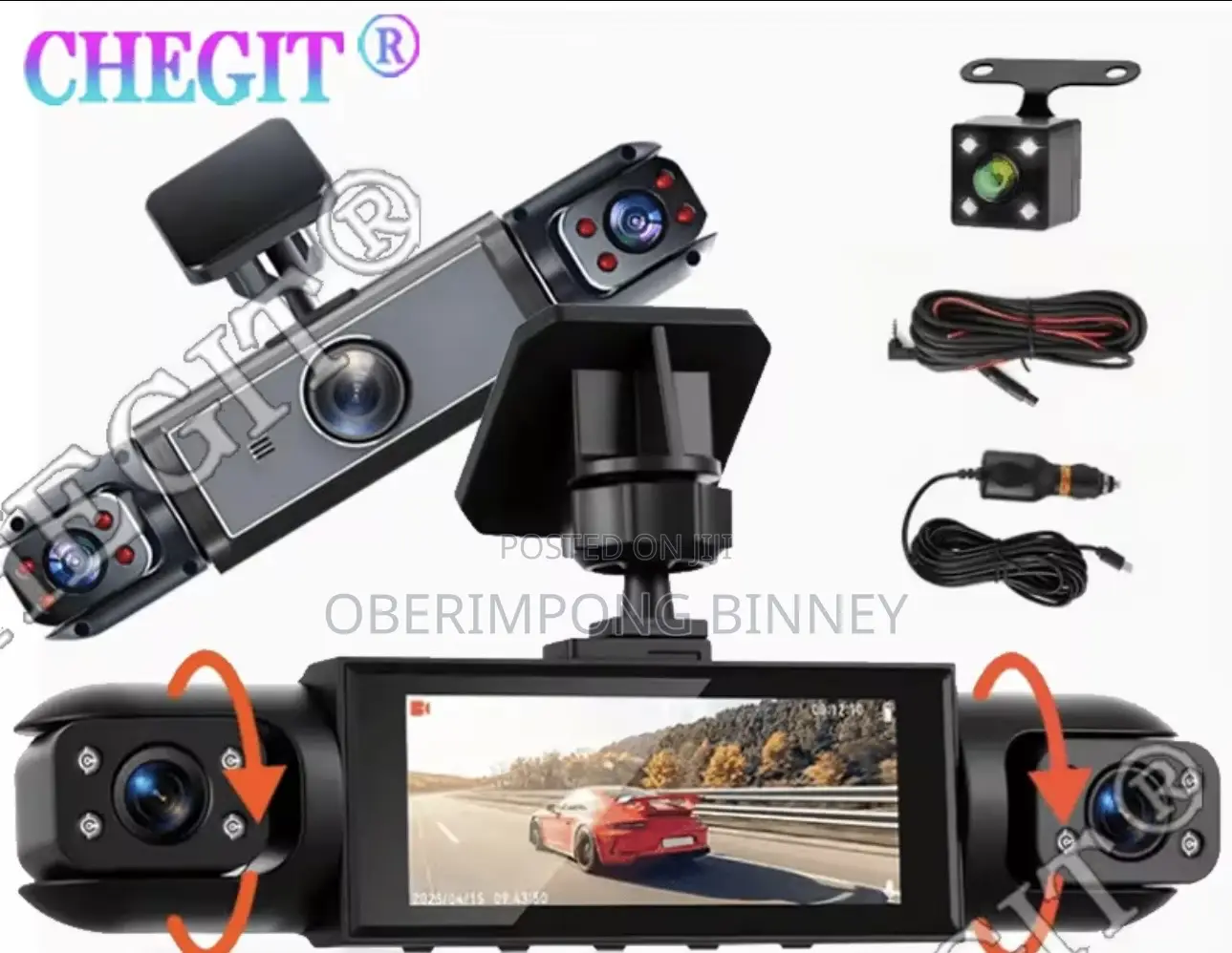Dash Cam Dashcam 4 Way( 4 Views at the Same Time
