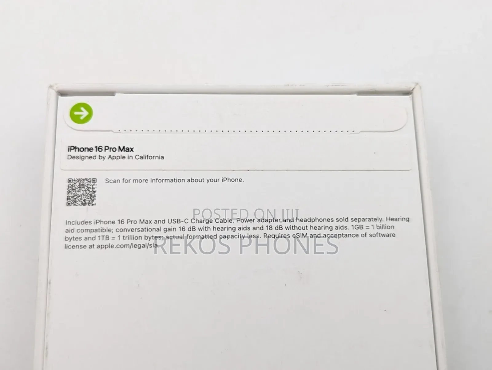 New Apple iPhone 16 Pro Max 256 GB White