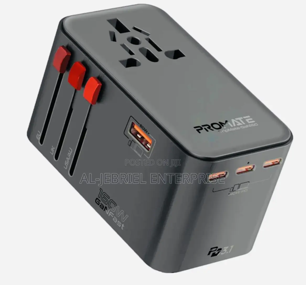 Promate 160watts Travel Adapter