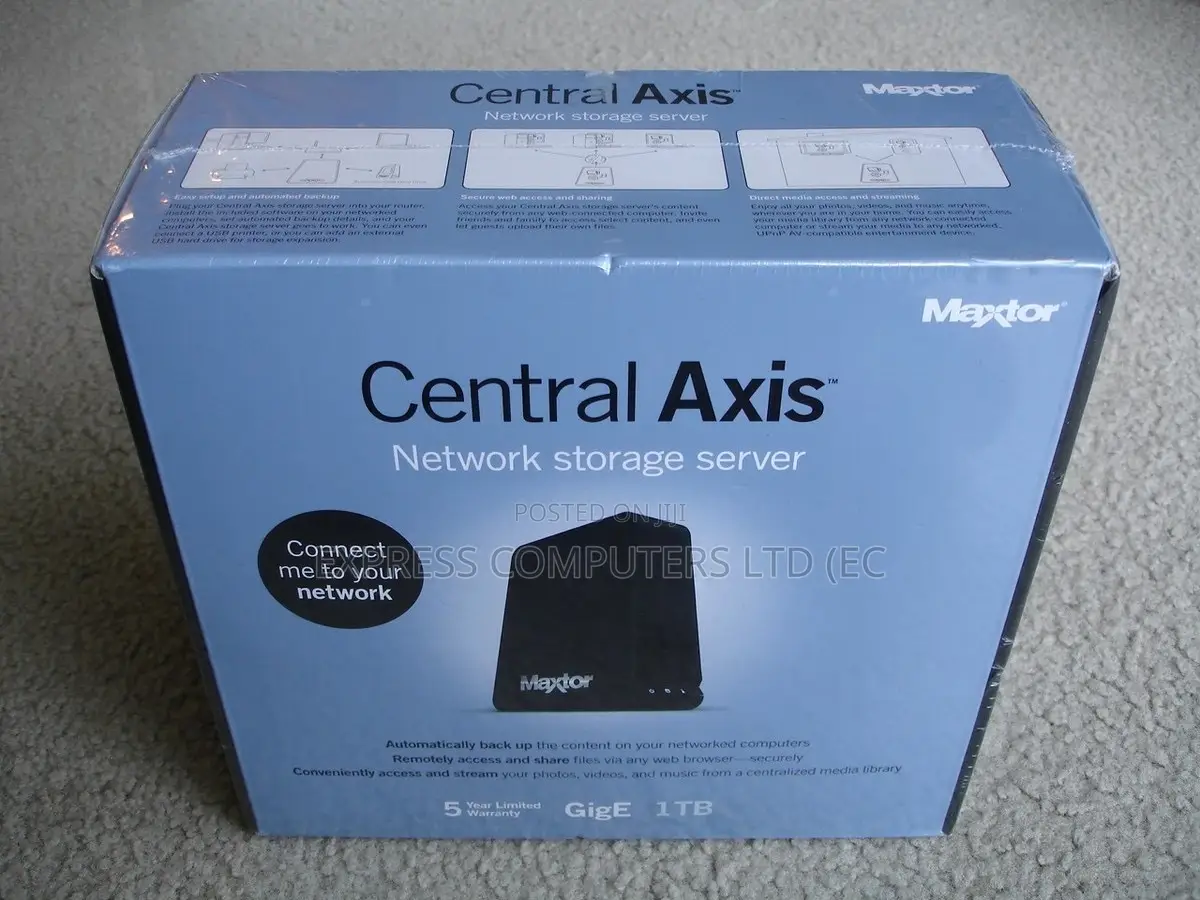 Seagate Maxtor Central Axis 1 Tb Network Storage Server Original Uk