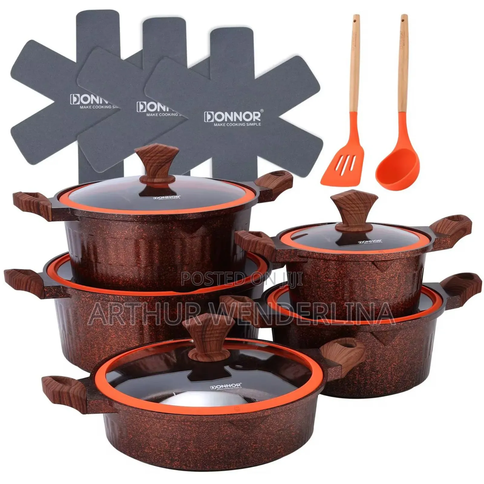 5 Set of Cooking Ware With Spoon