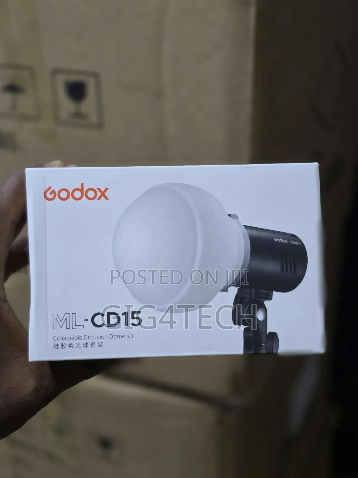 Godox Diffusion Dome With 3 Adapters for Flash and Mono Lights