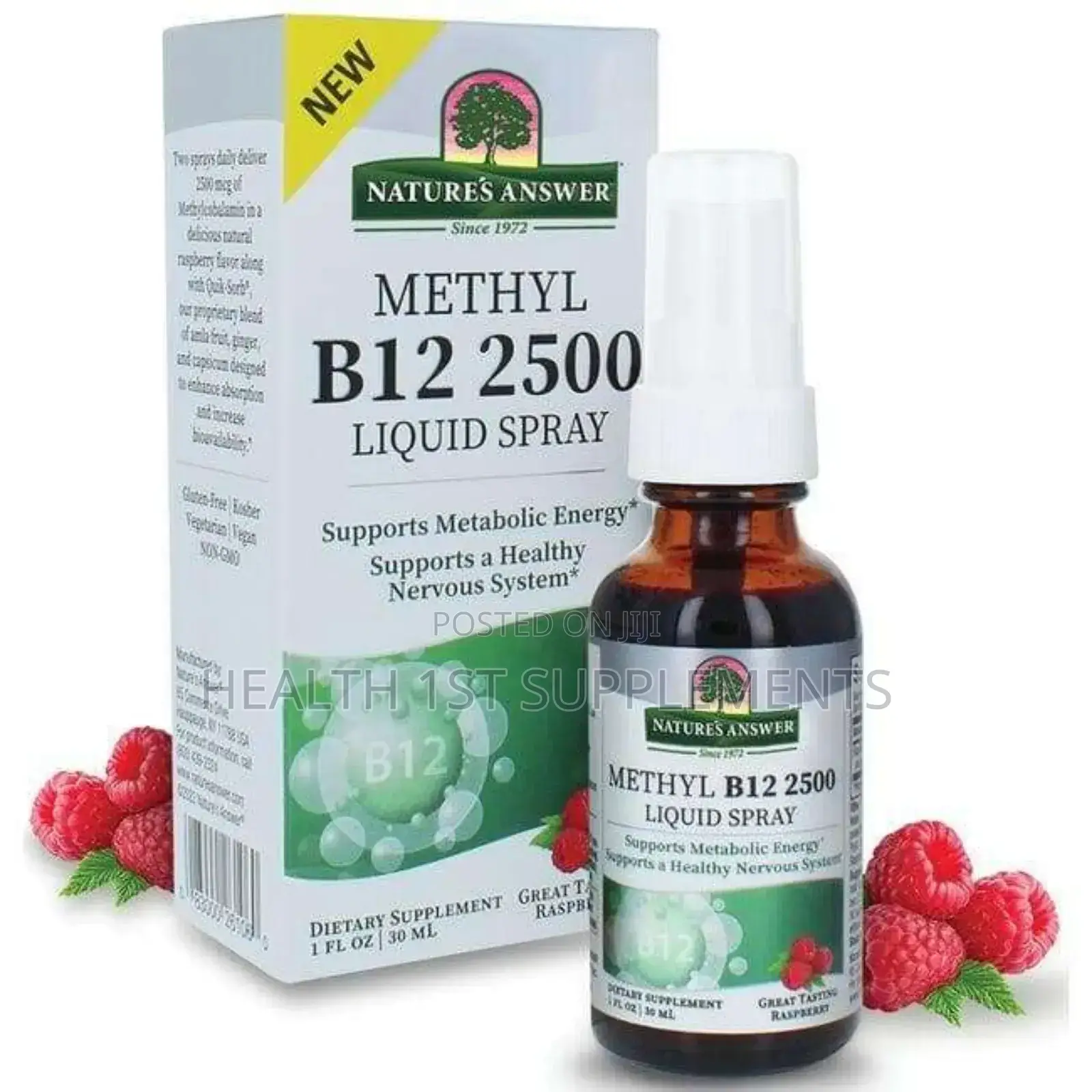 Nature's Answer Methylcobalamin B12 2500 MCG Liquid Spray, 30 Ml