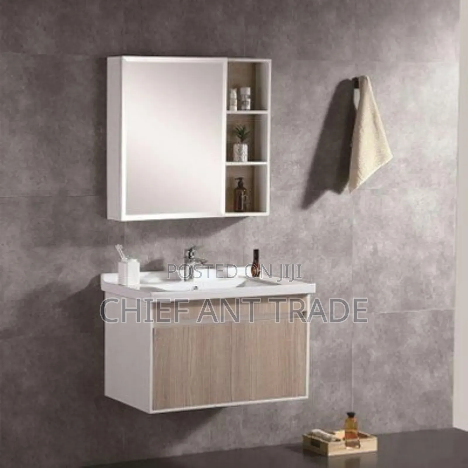 Wood Color Cabinet Basin 60cm 605
