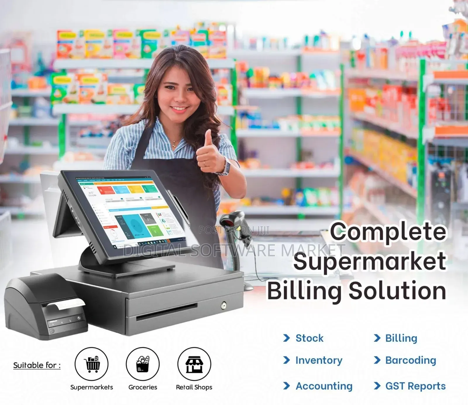 Complete Supermarket Billing Software (One-time Purchase For Lifetime)