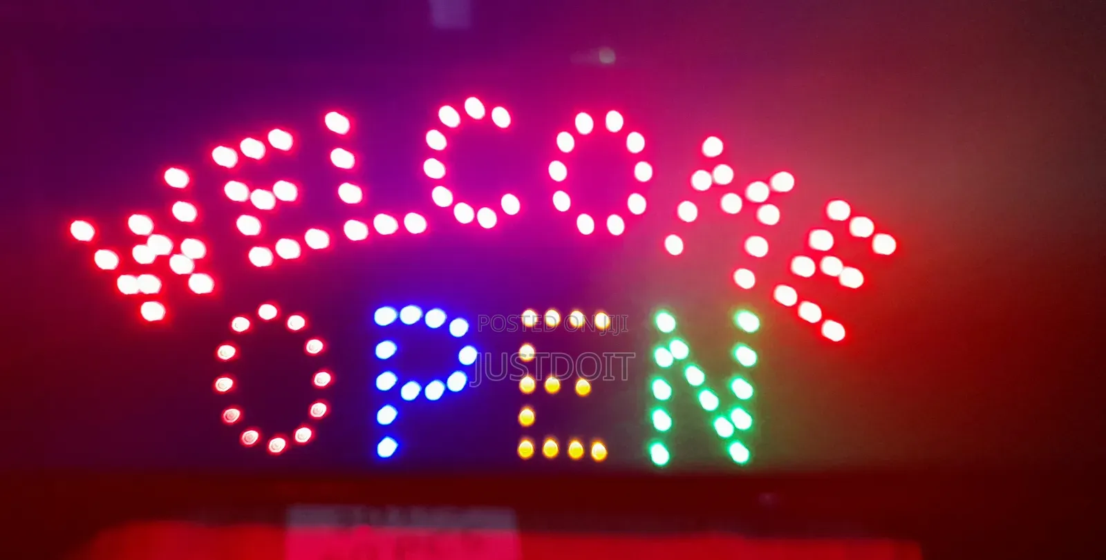 Welcome Open Led Sign