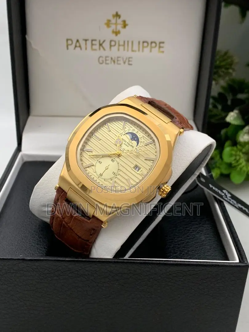 Patek Philippe Nautilus Leather Watch