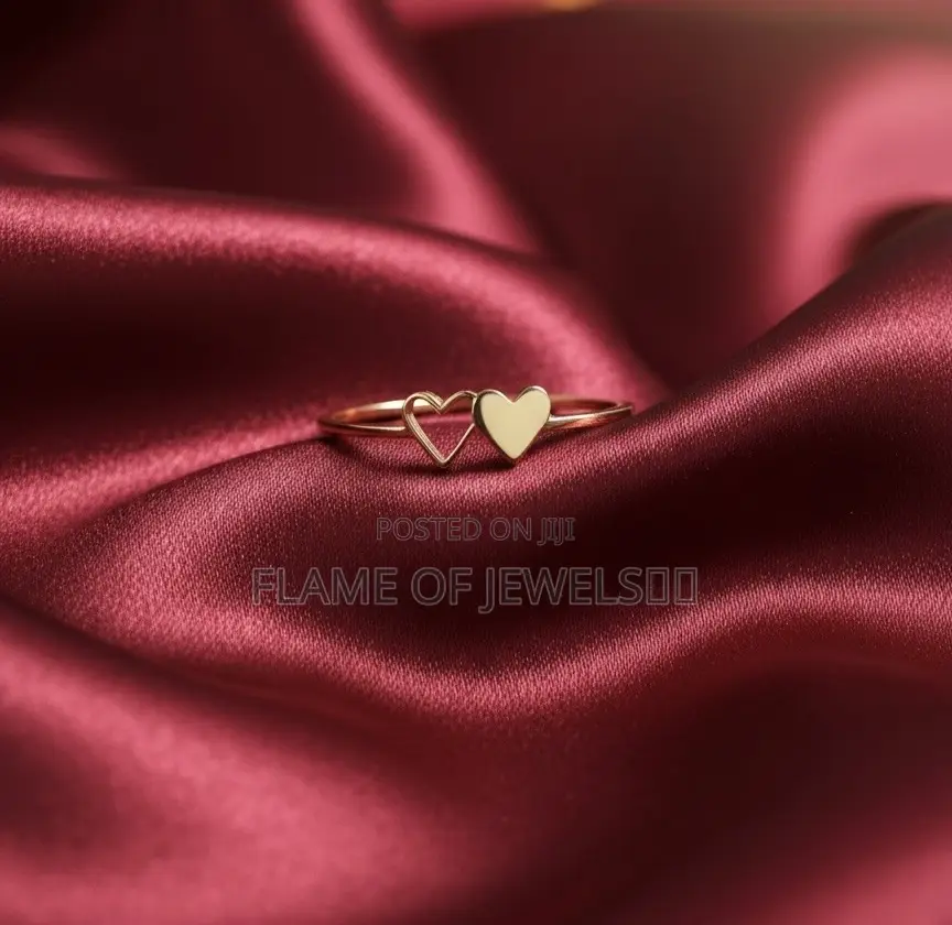 Simple Gold Promise Love Rings