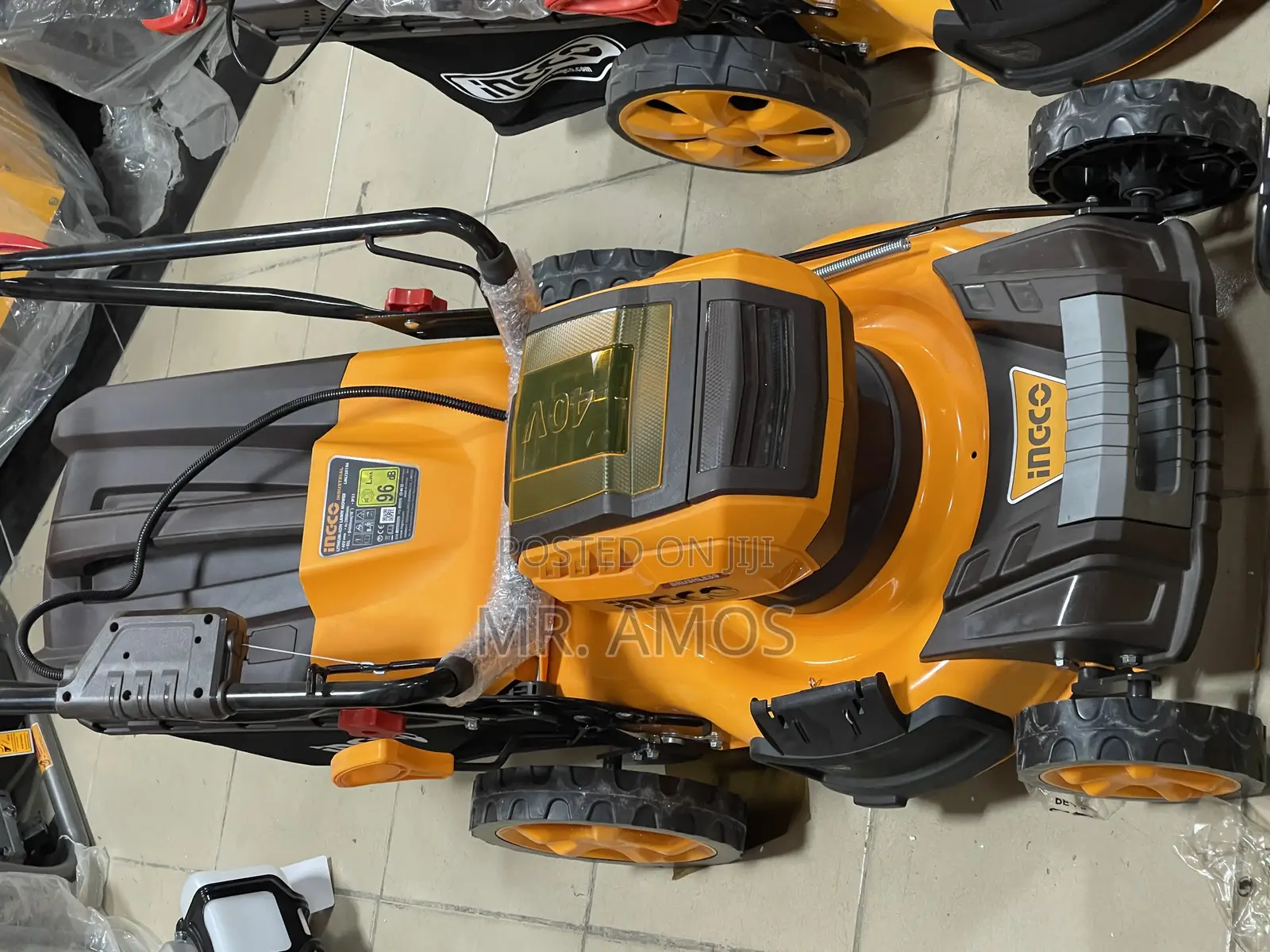 18" Cordless Lawn Mower 40v + 2 Battery and Grass Bag - Lmli20186