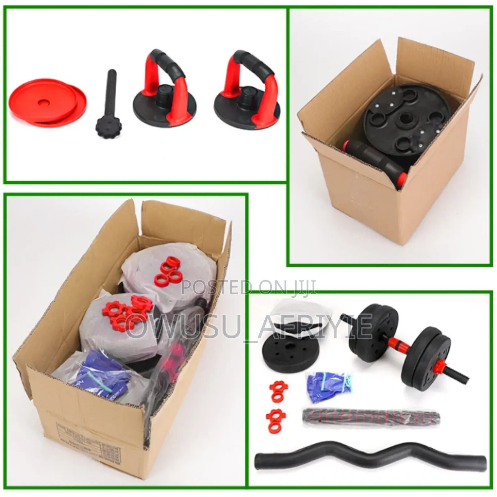 40kg Adjustable Dumbbells Kettlebell And Barbell Set (Christmas Promo)