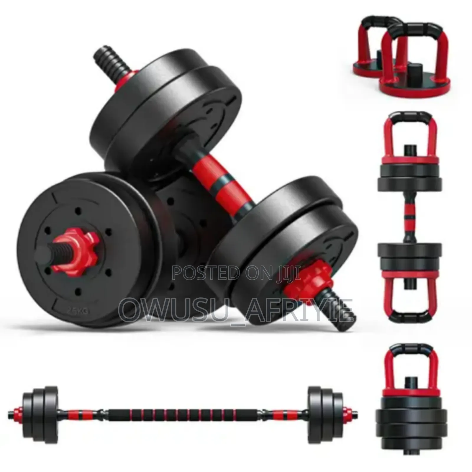 40kg Adjustable Dumbbells Kettlebell And Barbell Set (Christmas Promo)
