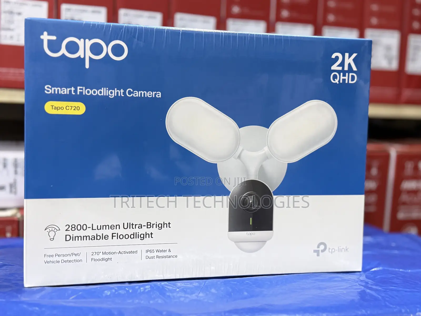 Tp-Link 3mp Wi-Fi Tapo C720 Smart Floodlight Camera