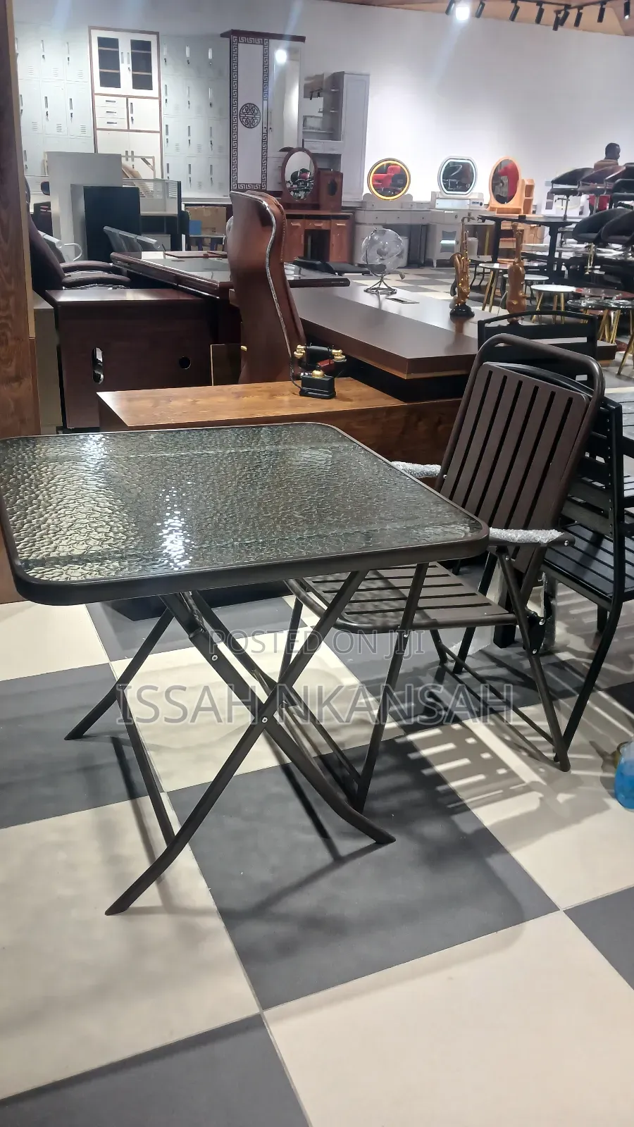 Glass Table and Chair