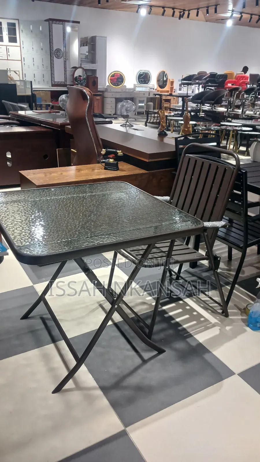 Glass Table and Chair