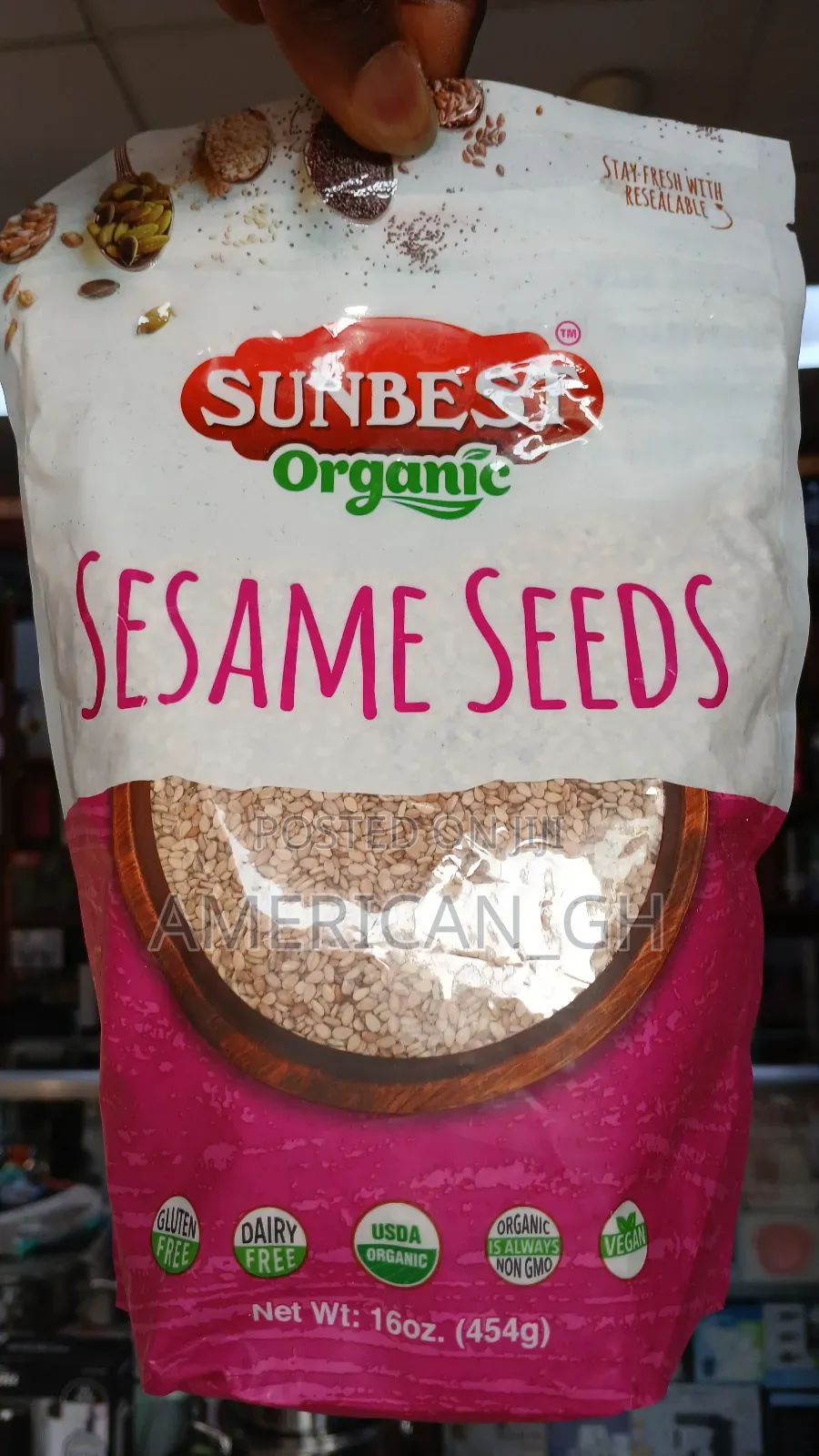 Organic Sesame Seeds, 454g