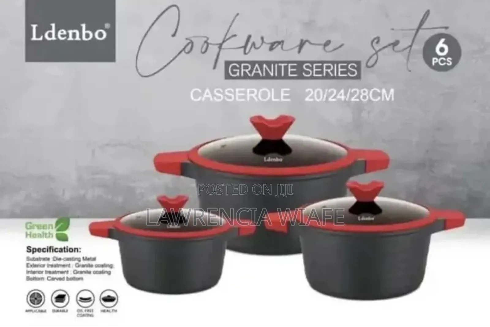 6pcs Ldenbo Cookware Set