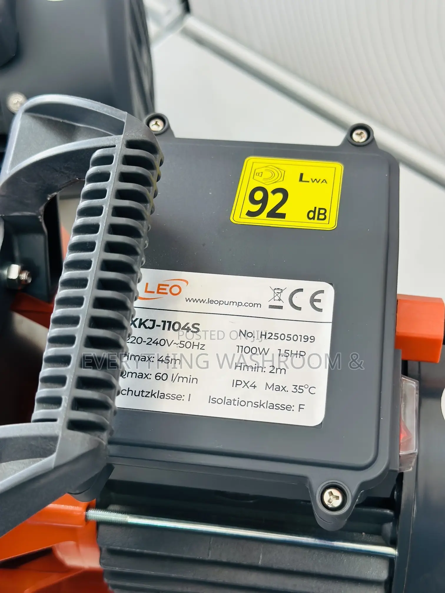 Leo 1.5hp Stainless Surface Water Pump for Home, Garden Irrigation