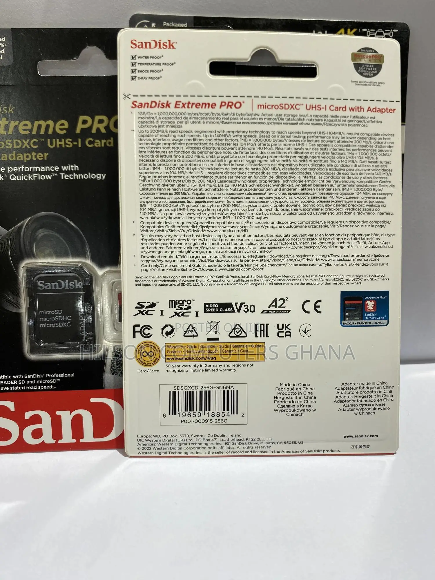 Sandisk Extreme Pro Microsdx Uhs-i Card With Adapter - 256gb
