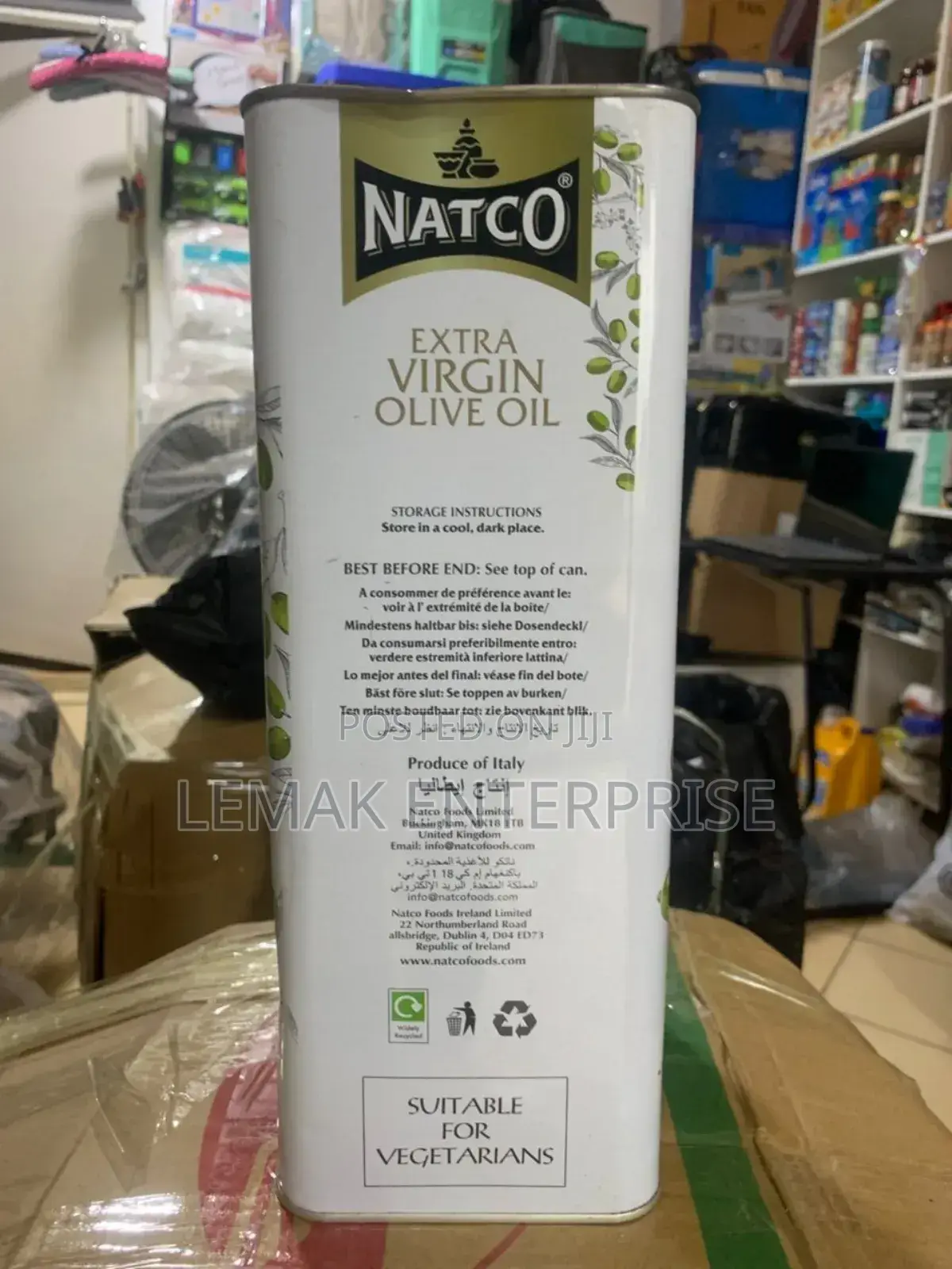 Natco Extra Virgin Olive Oil 5 Litres